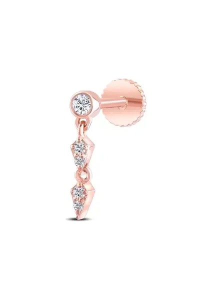 Volare 0,08CT Pırlanta Piercing-Tragus