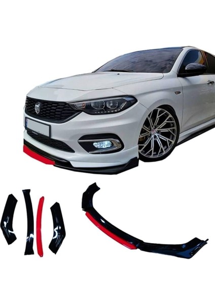 Fiat Egea Uyumlu Ön Lip 4 Parça Tampon Eki Fiat Egea Karlık Model Lip