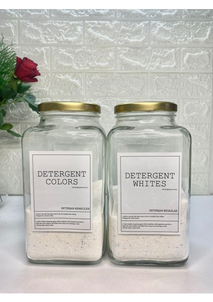 2li 3000ML Gold Metal Kapaklı Beyazlar/renkliler Deterjan Kavanozu fırsatları