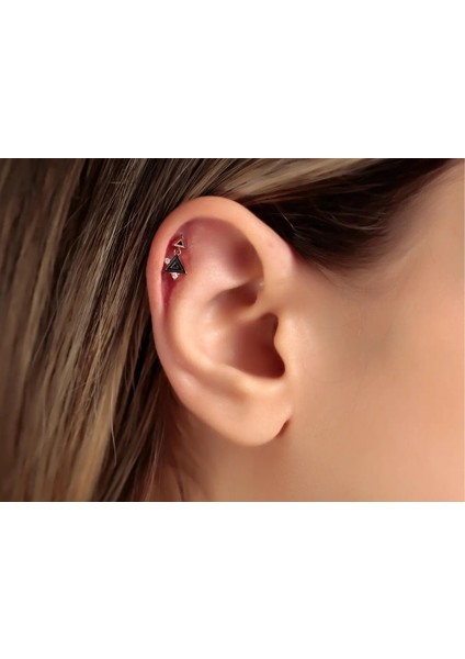 Tris 0,02CT Pırlanta Piercing-Tragus