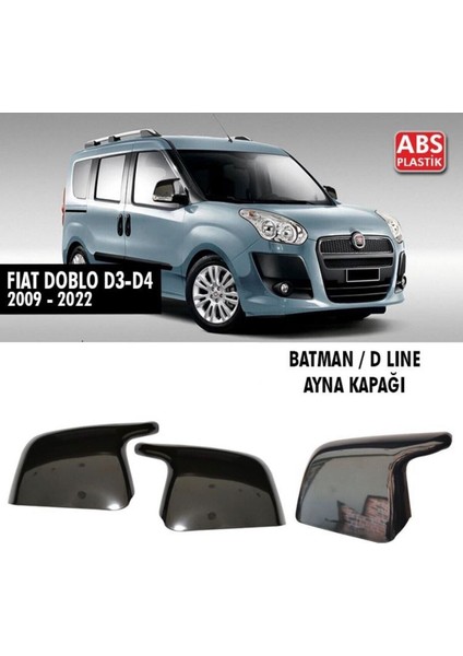 Doblo Batman Yarasa Ayna Kapağı Piano Black 2010-2021 Uyumlu