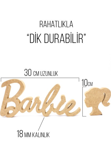 Barbi Yazısı ve Figürü 30 cm ,dekor Yaş Günü Kutlama Etkinlik Barbi Yazısı.dik Durabilir fiyatları