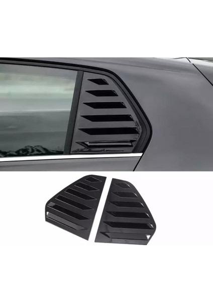 Volkswagen Aksesuar Golf 6 Uyumlu Kelebek Cam Kaplama Vizörü Piano Black