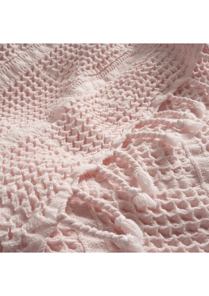 Solıd Çift Kişilik Tencel Pamuk Pike 200x220 Cm Pembe fiyatları