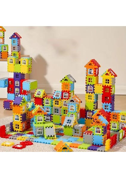 Puzzle City 3D  128 Parça Yapı ve Tasarım Blokları Eğitici Oyuncak