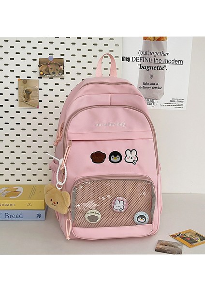 Şeffaf Katmanlı Sevimli Sırt Sınıf Gündelik Işe Gidiş Geliş Ilkokul Öğrencisi Kampüs Çanta (Yurt Dışından)