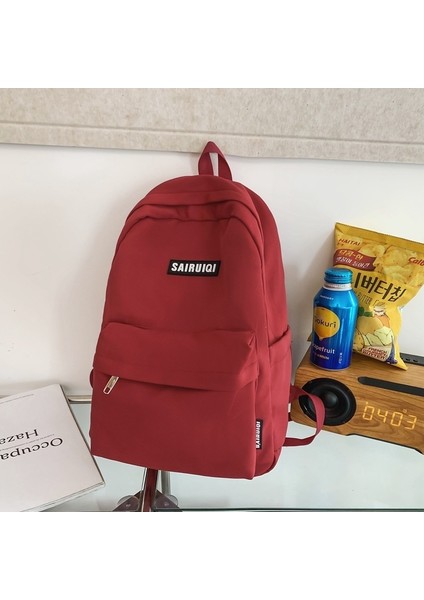 Yüksek Görünümlü Okul Kore Versiyonu Retro Çok Yönlü Sırt Öğrenci Büyük Kapasiteli Sırt Çantası (Yurt Dışından)