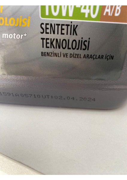 Gtx 10W-40 4Litre Motor Yağı (2024 Üretim)