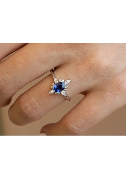 Safir Pırlanta Yüzük