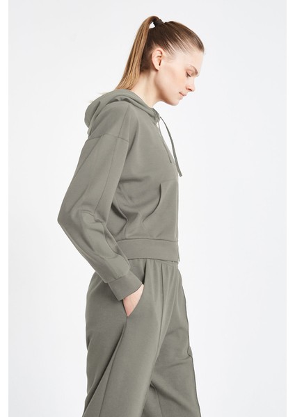 Kadın Fermuarlı Kapüşonlu Sweatshirt 24N-2103 modelleri