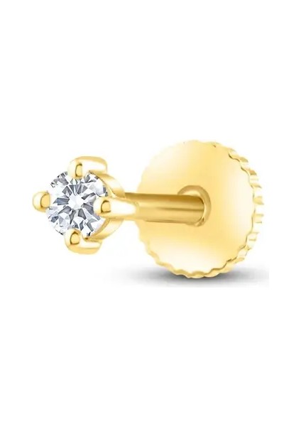 Sole 0,06ct Pırlanta Piercing-Tragus