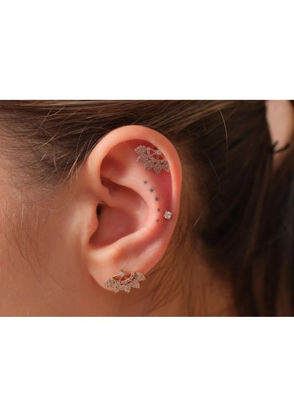 Sole 0,06ct Pırlanta Piercing-Tragus