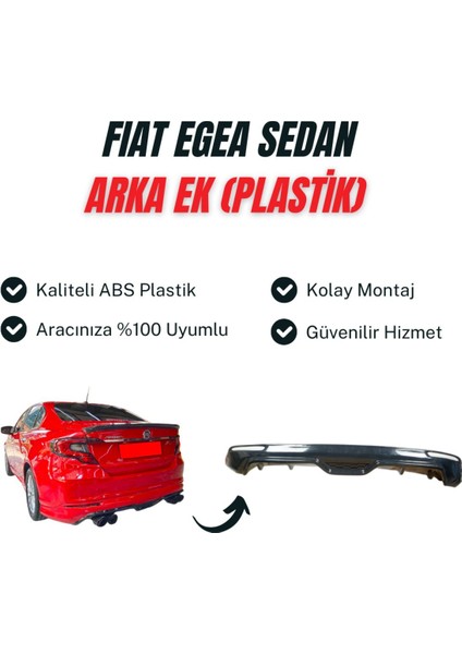 Fiat Egea Sedan Uyumlu Arka Ek (Plastik)