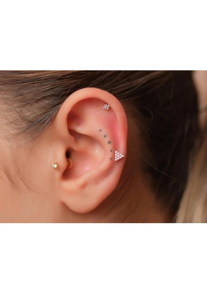 Sole 0,06CT Pırlanta Piercing-Tragus