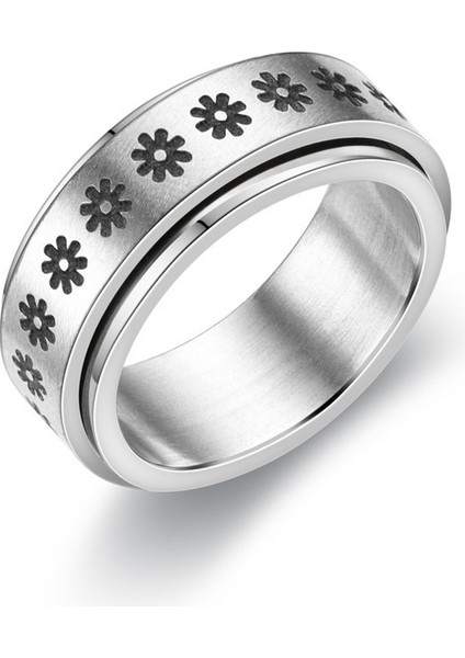 Sıcak Xingyue Dönebilen Titanyum Çelik Halka Yaratıcı Dekompresyon Meditasyon Paslanmaz Çelik Halka (Yurt Dışından)