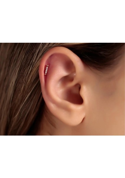 Recta 0,03CT Pırlanta Piercing-Tragus