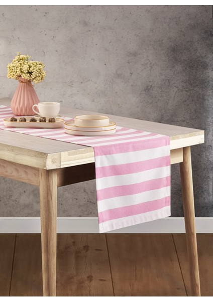 Italy Pembe Çizgili Runner 39 x 139 cm