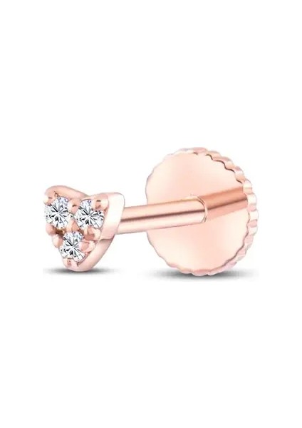 Kardia 0,03CT Pırlanta Piercing-Tragus