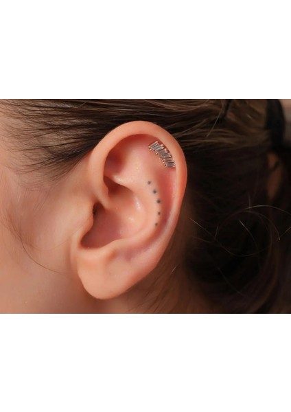 Baguette 0,24CT Baget Pırlanta Piercing-Tragus