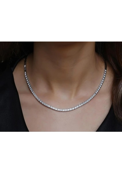 2,05ct Pırlanta Taşlı Su Yolu Kolye - 14 Ayar Beyaz Altın - Luxury Collection fiyatları
