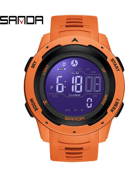 Sanda 2145 Kalori Adımsayar Alarm Saati Su Geçirmez Dijital Çok Fonksiyonlu Spor Darbeye Dayanıklı Akıllı Saat (Yurt Dışından)