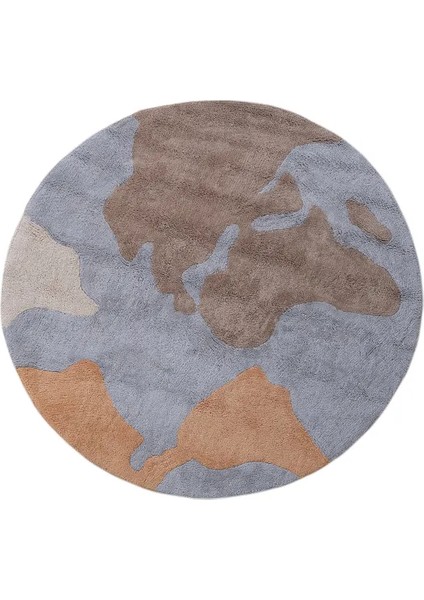 Furry Planet Halı (Round 120 Cm)