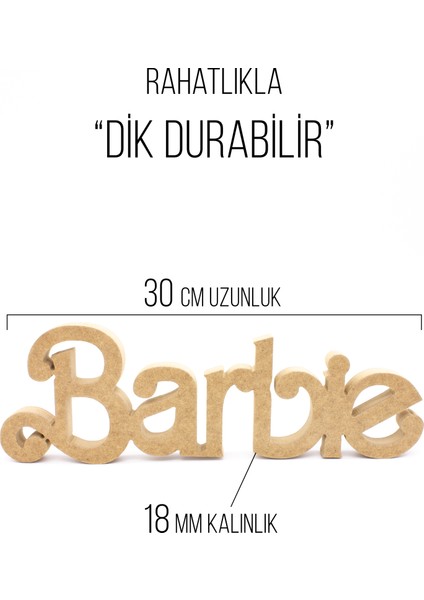 Barbi Yazısı 30 cm ,dekor Doğum Günü Yaş Günü Kutlama Etkinlik Barbi Yazısı.dik Durabilir fiyatları