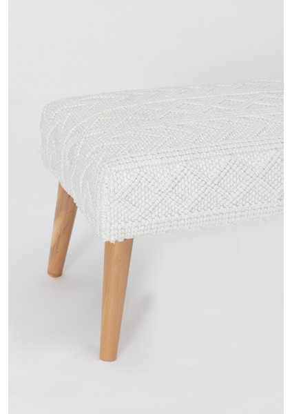 Bliss Krem Kabartma Dokulu Bench 42 x 91 x H 42 cm 4283 indirimleri