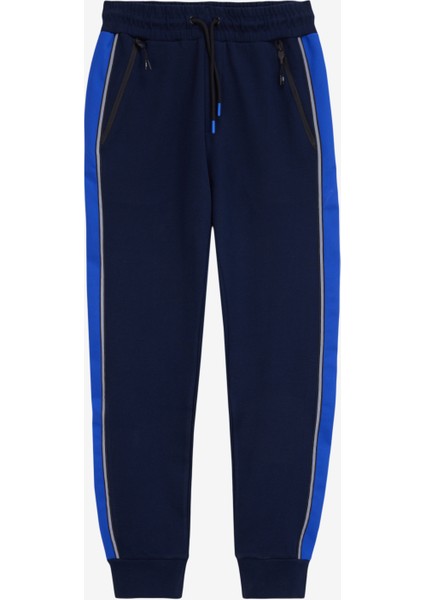 Koyu Mavi Erkek Jogger Baskılı Eşofman Altı D4WM-EA3274