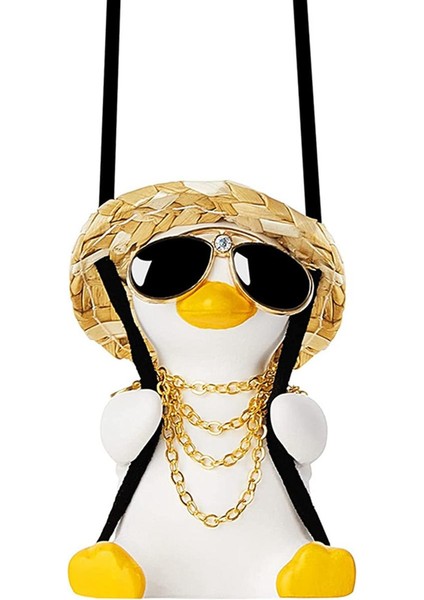 Sevimli Salıncak Ördek Araba Dekorasyon Aksesuarları, Bayanlar ve Erkekler Için Araba Dikiz Aynası Kolye Dekorasyon Araba Aksesuarları (Yurt Dışından)