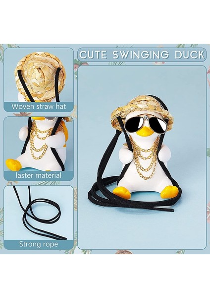 Sevimli Salıncak Ördek Araba Dekorasyon Aksesuarları, Bayanlar ve Erkekler Için Araba Dikiz Aynası Kolye Dekorasyon Araba Aksesuarları (Yurt Dışından) fırsatları