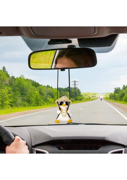 Sevimli Salıncak Ördek Araba Dekorasyon Aksesuarları, Bayanlar ve Erkekler Için Araba Dikiz Aynası Kolye Dekorasyon Araba Aksesuarları (Yurt Dışından) indirimleri