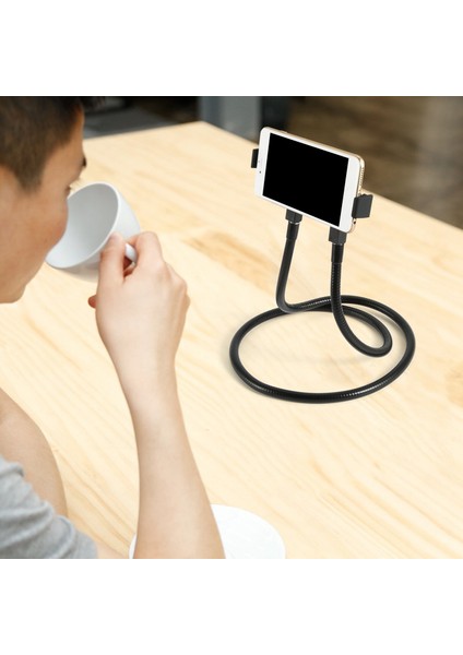 Tembel Boyun Telefon Tutucu Araç Tablet Tutucu Ipad 2/3/4 Için Standı Evrensel Katlanabilir Taşınabilir Tasarım 360 Döndürme - Siyah (Yurt Dışından) modelleri
