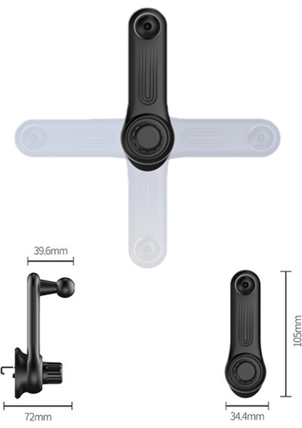 Pcs Araba Kancası Cep Telefonu Tutucu Klipsi Kablosuz Şarj Tabanı Aksesuarları, Boyut: 15MM Top Kafa (Yurt Dışından) modelleri