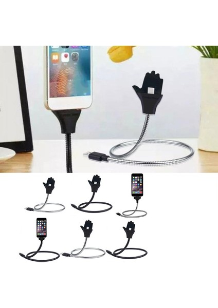 Yaratıcı Telefon Şarj Cihazı Esnek Stand Up Tutucu USB Şarj Veri Kablosu (Yurt Dışından) indirimleri