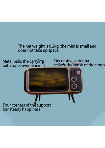 Retro Tv Cep Telefonu Braketi Tembel Braket Evrensel Masaüstü Cep Telefonu Braketi - Kahve Rengi (Yurt Dışından) modelleri