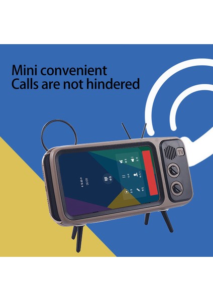 Retro Tv Cep Telefonu Braketi Tembel Braket Evrensel Masaüstü Cep Telefonu Braketi - Kahve Rengi (Yurt Dışından) indirimleri