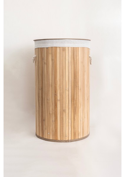 Meander Yuvarlak Bambu Çamaşır Sepeti 35X61 55LT 5113 fiyatları