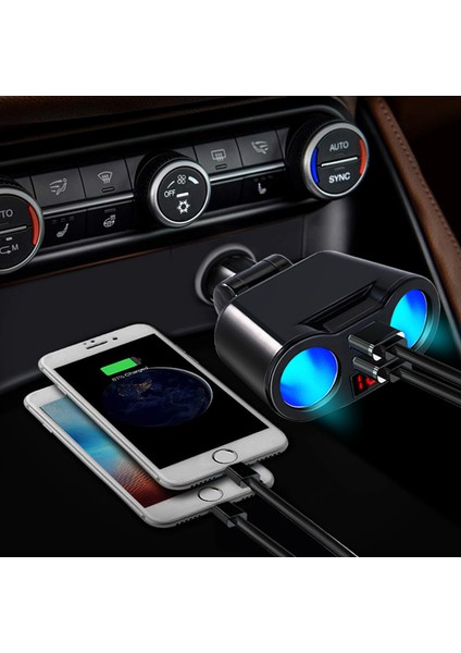 3.1A Çift USB Araç Şarj Cihazı 2 Port LCD Ekran 5V Soket Çakmak Hızlı Araç Şarj Adaptörü Araba Styling (Yurt Dışından) fiyatları