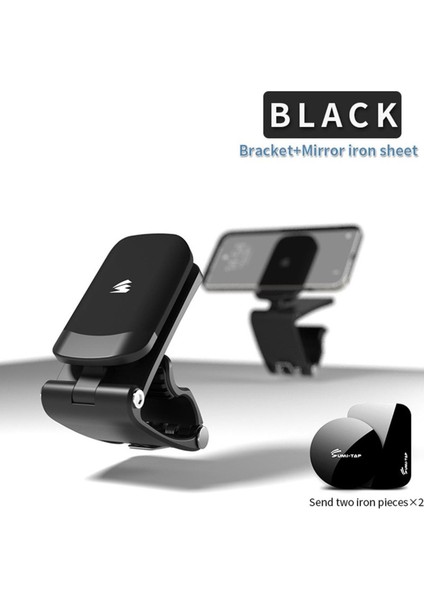 Mini Araba Kontrol Paneline Özel Sessiz Cep Telefonu Tutucu Hud Manyetik Araba Mobil Safra Telefon Braketi 360°HER Yerde Dönme (Yurt Dışından)