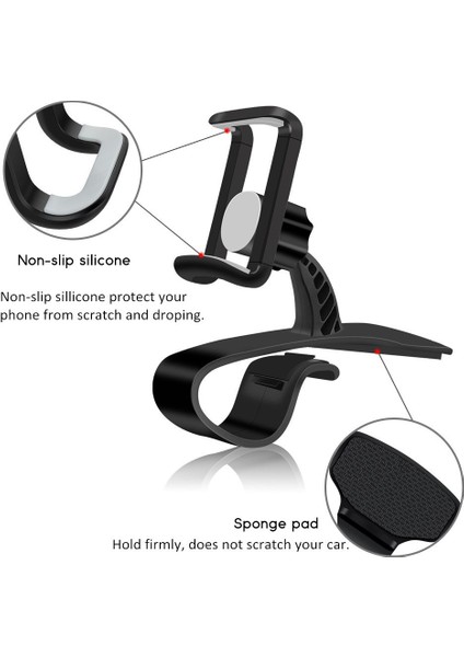 Araç Telefonu Tutucu 360 Derece Dönebilen Cep Telefonu Tutucu 4 Ila 6,5 Inç Akıllı Telefonlar Için Uygun, 360° Araba Hud Kontrol Paneline Montaj Tutucu Standı (Yurt Dışından) fırsatları