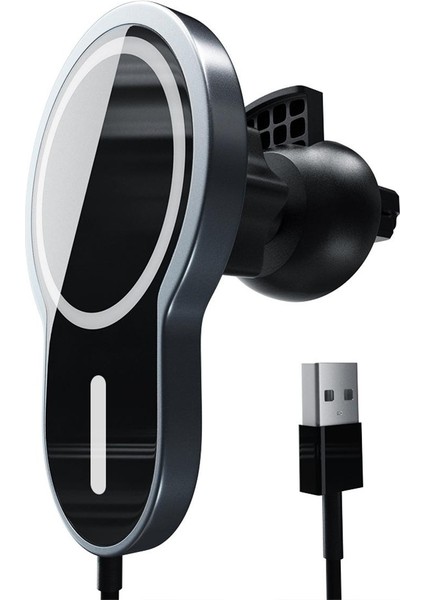 X6 Araba Hava Çıkışı Havalandırma Dağı Kelepçe Tutucu 15 W Hızlı Şarj Qi Manyetik Kablosuz Şarj Cihazı iPhone 12 Serisi (Yurt Dışından)