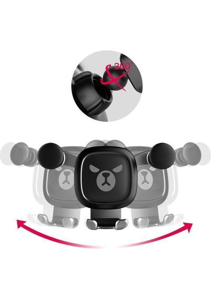 Kızgın Ayı Desen Yerçekimi Karikatür Hava Firar Araç Montajlı Telefon Tutucu (Yurt Dışından) indirimleri