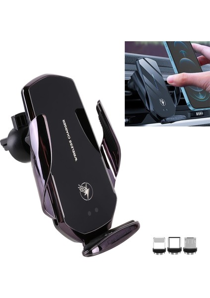 G18+ 15W Araç Kablosuz Şarj Cihazı Akıllı Indüksiyon Hava Çıkışlı Telefon Tutucu (Yurt Dışından)