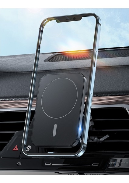 W-987 Manyetik Emme 15W Kablosuz Şarj Cihazı iPhone ve Diğer Akıllı Telefonlar Için Araç Hava Çıkış Braketi (Yurt Dışından) fiyatları