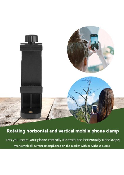 Evrensel Ayarlanabilir Tripod Bağlama Aparatı Cep Telefonu Klip Dikey Braket Klip Kelepçe Tutucu 360 Akıllı Telefon Adaptörü (Yurt Dışından) modelleri