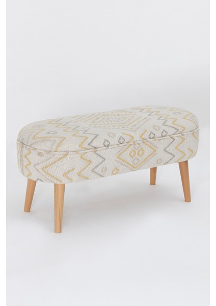 Bliss Sarı Etnik Desenli Krem Bench 40 x 100 x H 47 cm 4282 modelleri