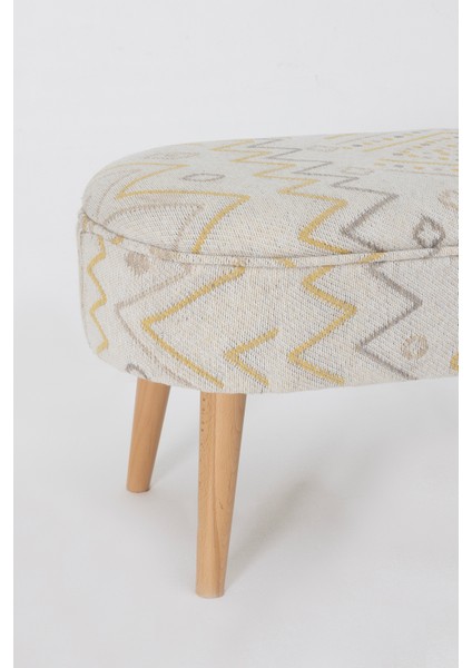 Bliss Sarı Etnik Desenli Krem Bench 40 x 100 x H 47 cm 4282 indirimleri