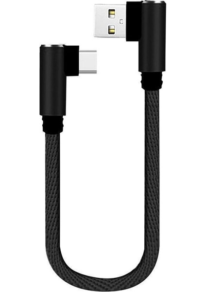 25CM Kısa Hızlı Şarj Kablosu Çift Dirsek 90 Derece USB C Mikro USB Veri Kablosu Tüm Akıllı Telefonlar Için Tip C iphone Için (Yurt Dışından) indirimleri