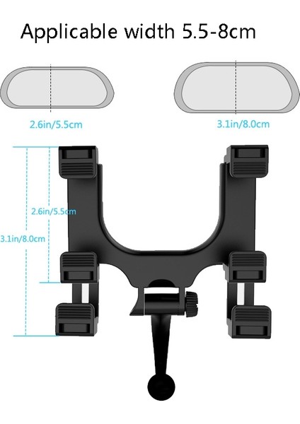 Adet Araba Dikiz Aynası Evrensel Navigasyon Cep Telefonu Braketi (Yurt Dışından) indirimleri